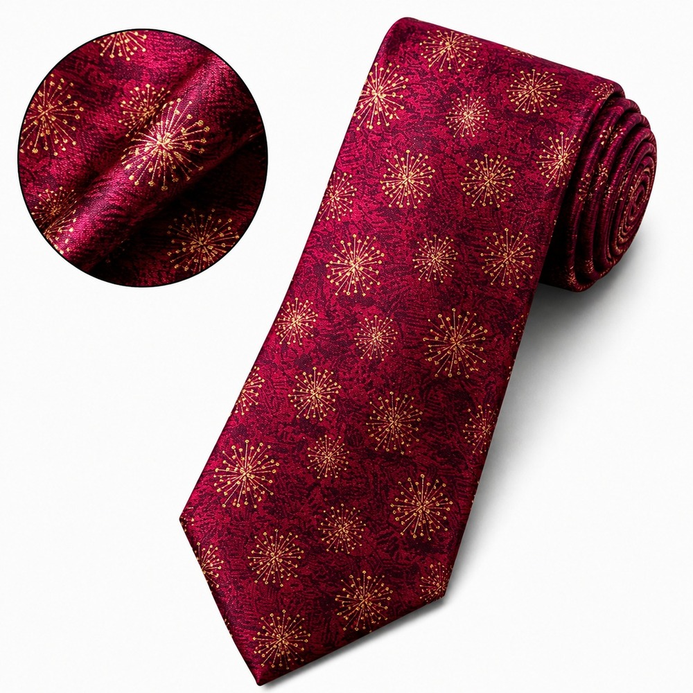 Metropolitan Opera by Nadia Roden Men's Necktie Red Floral 100% Silk W4